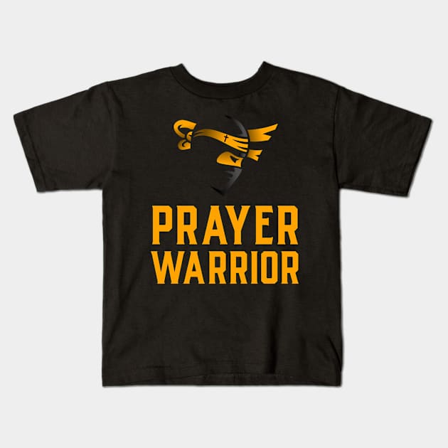 Prayer Warrior, Christian, Prayer Group, Prayer Line, Faith, Believer, Jesus Kids T-Shirt by ChristianLifeApparel